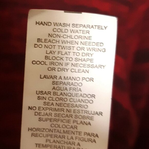 Kensie women's red Stretch Top With black Silky Panels. Medium - Picture 6 of 7